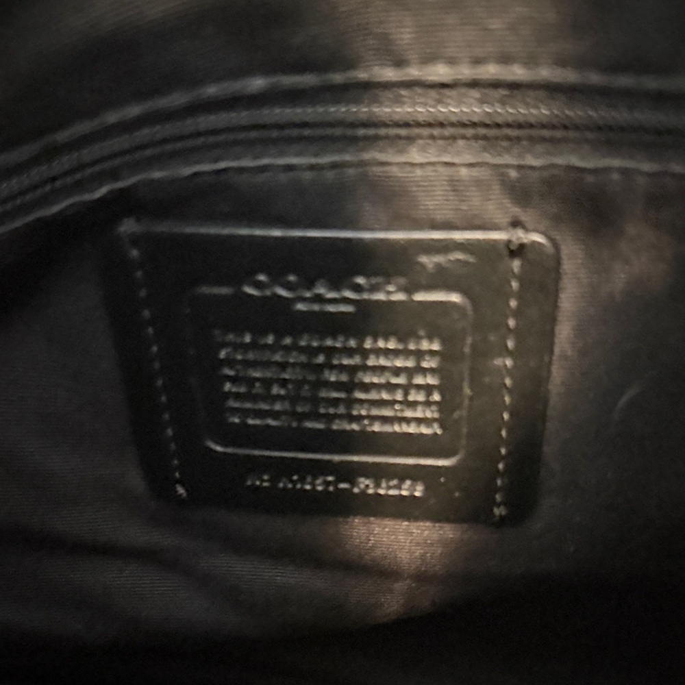 Coach Black Pebbled Leather Shoulder Hobo Bag with Gold Hardware - Picture 3 of 3